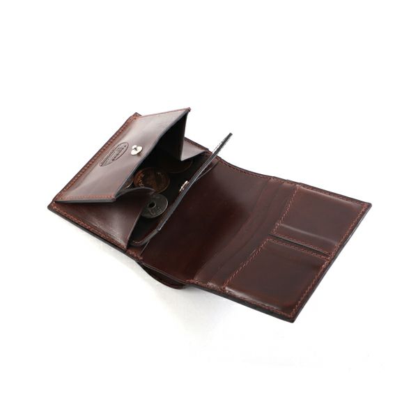 以下万双【新品未使用】ダブルホーウィン　センターカバー二つ折り財布　ブラック